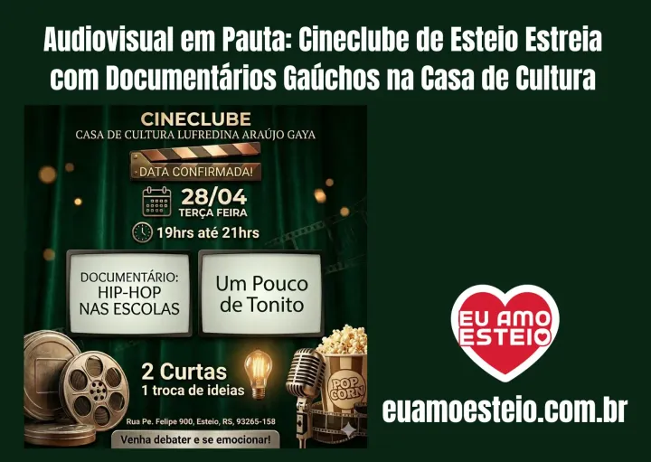 Audiovisual em Pauta: Cineclube de Esteio Estreia com Documentários Gaúchos na Casa de Cultura